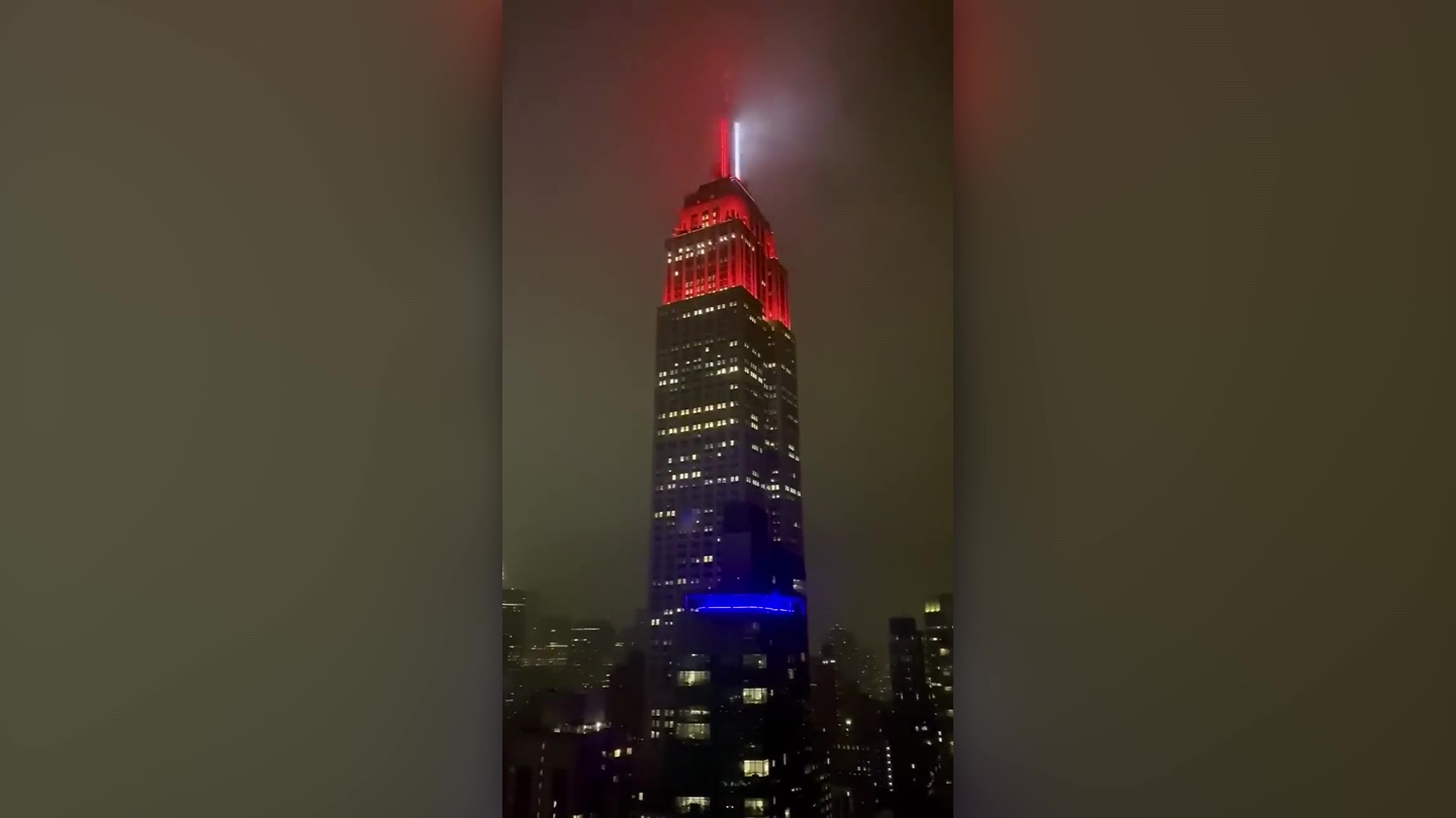 Empire State Building Lit Up With Red White Lights To Honor Emergency Workers Wsvn 7news Miami News Weather Sports Fort Lauderdale
