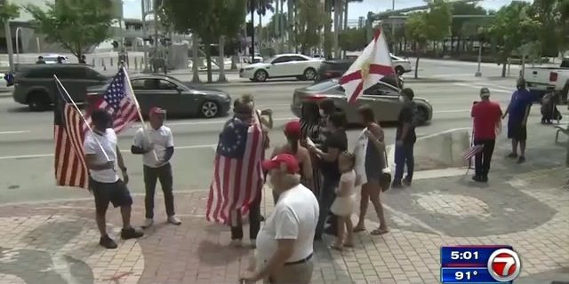 Protesters at West Miami-Dade, downtown Miami rallies demand state ...