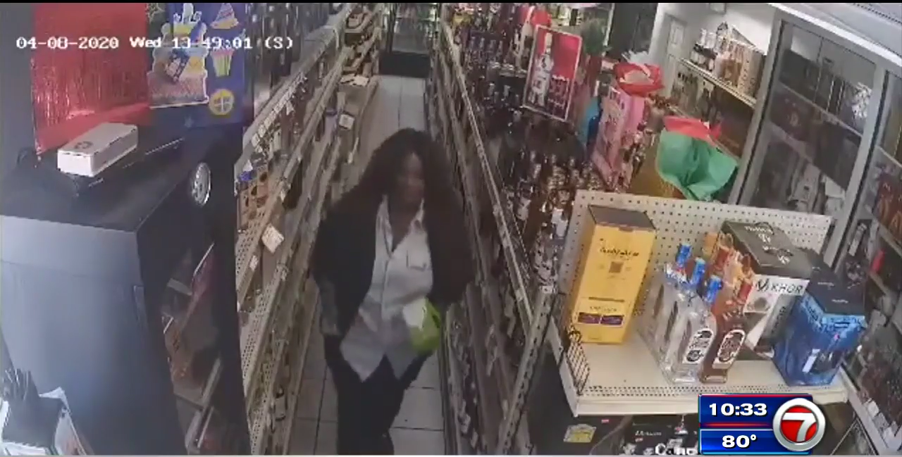 Hialeah woman wearing bus driver’s uniform steals bottle from family