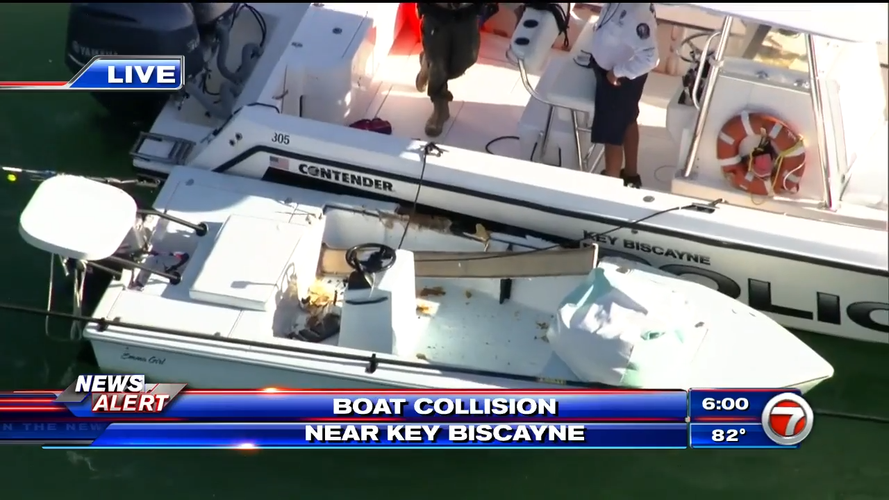3 injured after 2 boats collide at state park in Key Biscayne WSVN 7News Miami News, Weather