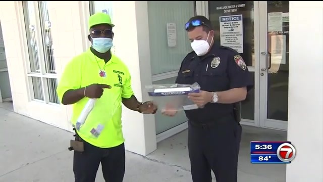 Party Rental Company Donates Face Shields To Opa Locka Police WSVN 