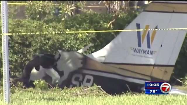 1 dead, 1 seriously injured after small plane crashes in Miramar during ...