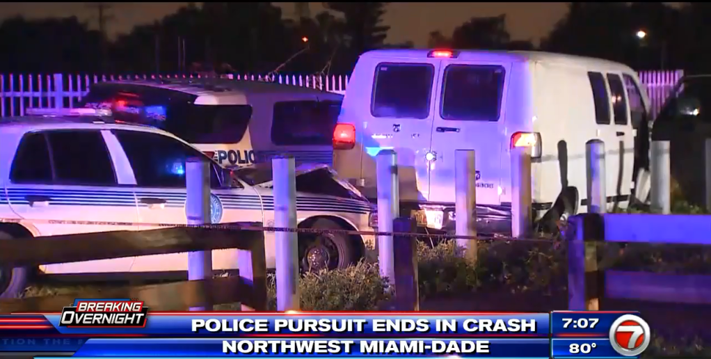 2 arrested after police pursuit, crash in NW Miami-Dade – WSVN 7News ...