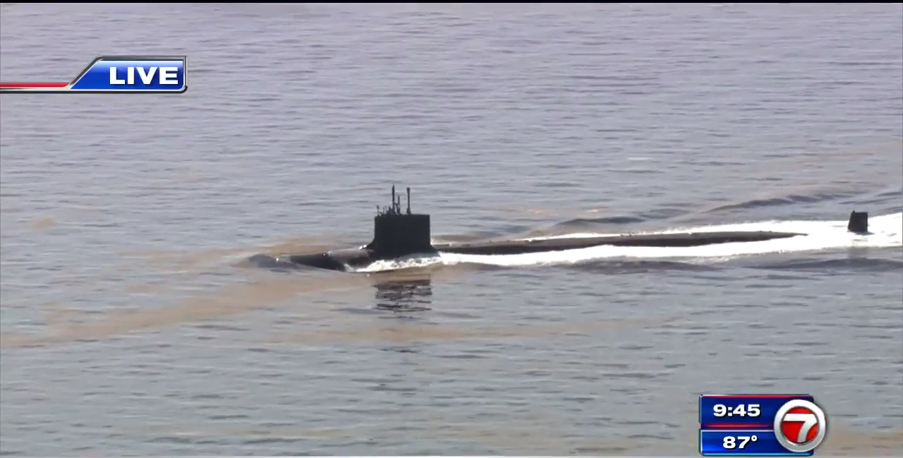 Submarine Spotted Near Dania Beach WSVN 7News Miami News Weather Submarine E1593006876178