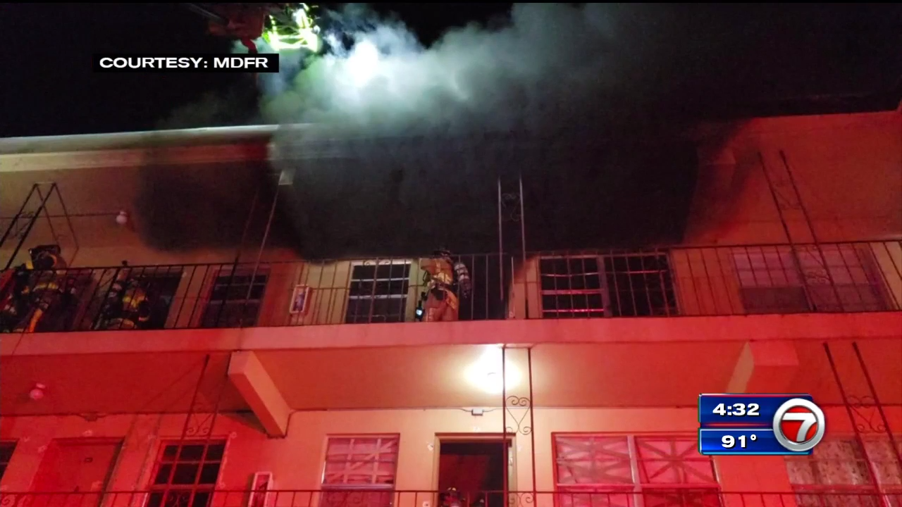 Miami-Dade Fire Rescue puts out apartment fire in Opa-Locka - WSVN ...
