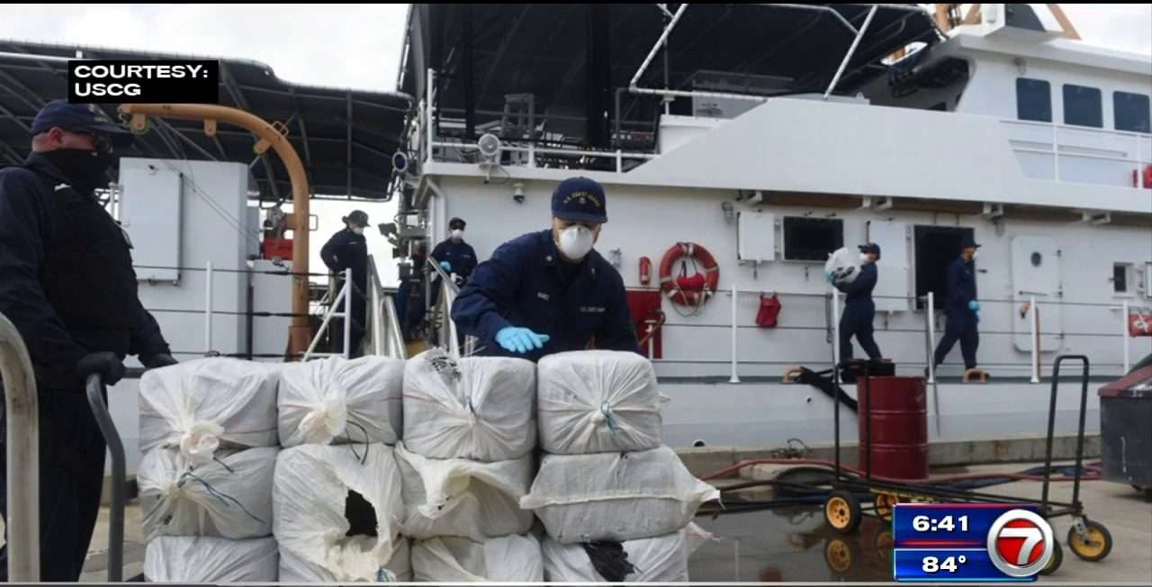 USCG seize $38.5M worth of cocaine in Caribbean Sea - WSVN 7News ...