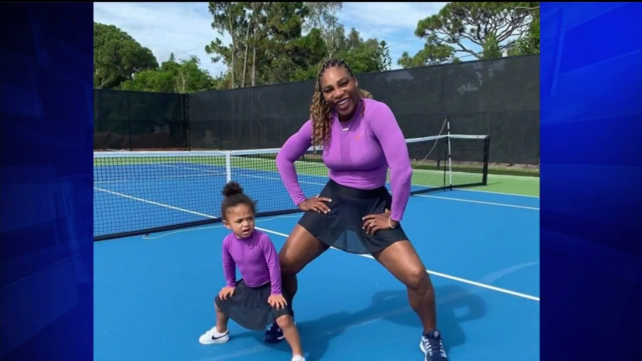 Serena Williams Takes To The Tennis Court With Daughter Olympia Wsvn 7news Miami News Weather Sports Fort Lauderdale