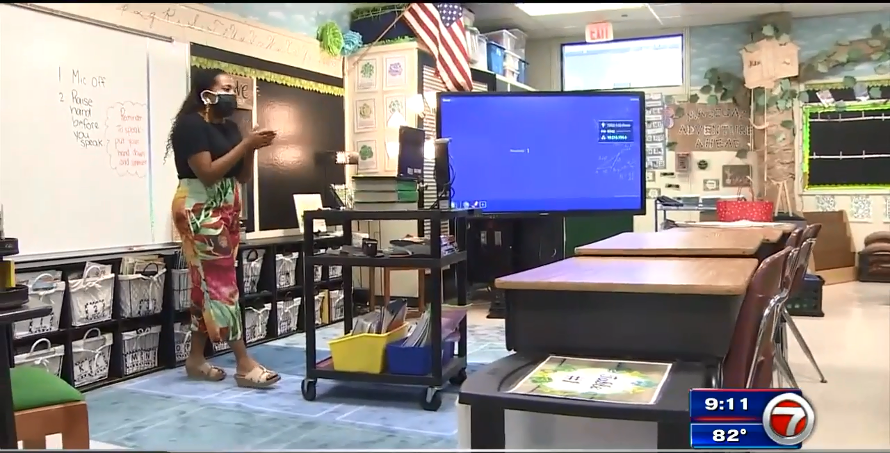 BCPS Superintendent Runcie shows what classrooms look like on the first