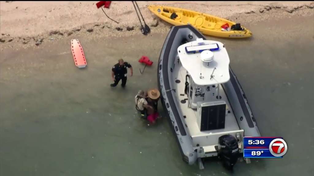 2 taken to hospital after 3 people go overboard near Beer Can Island