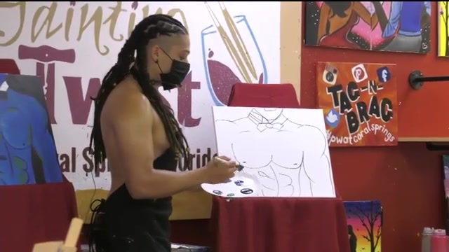 Painting With A Twist In Coral Springs Shakes Things Up With Ladies Night Class Wsvn 7news Miami News Weather Sports Fort Lauderdale