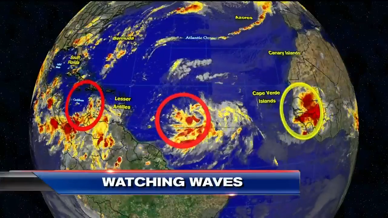 Hurricane Center tracking three tropical waves WSVN 7News Miami