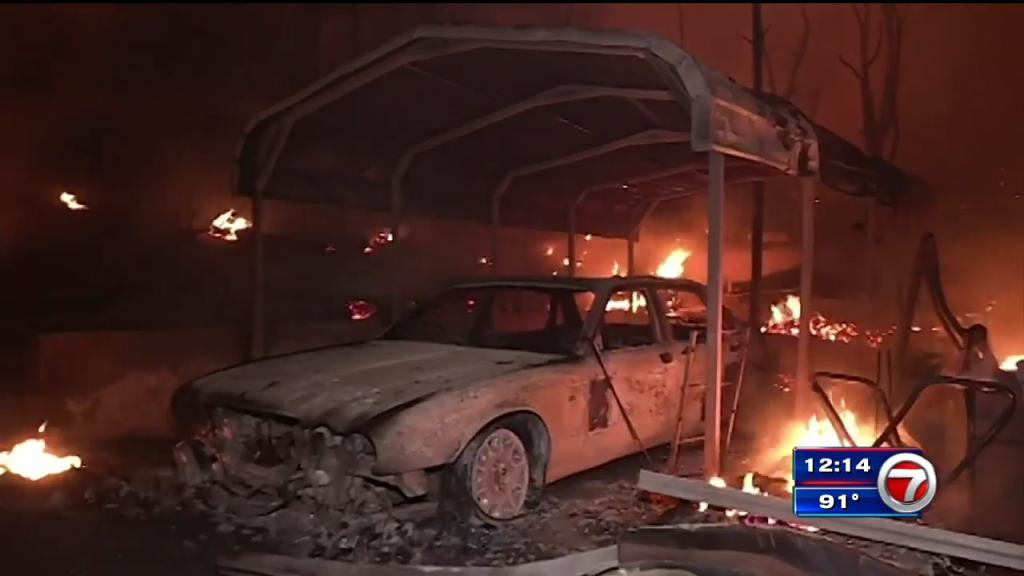 California fires claim 5 lives, threaten thousands of homes WSVN
