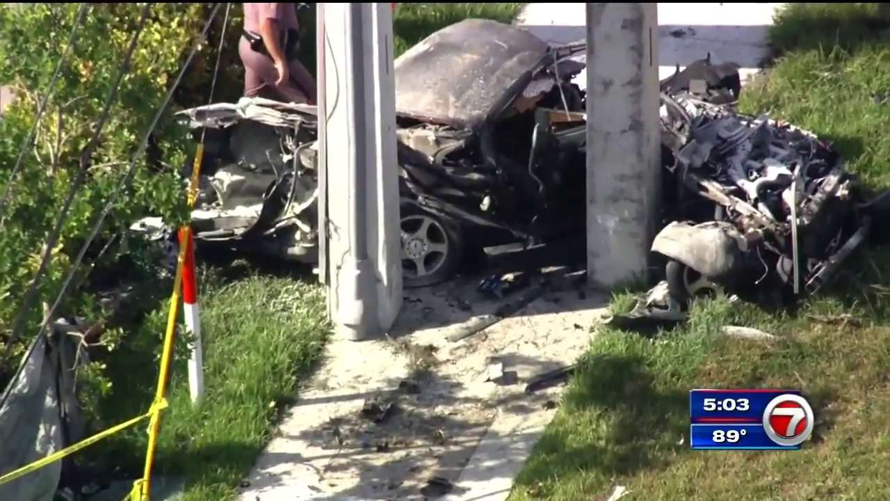 1 dead, 2 injured after car crashes into pole in SW Miami-Dade - WSVN ...