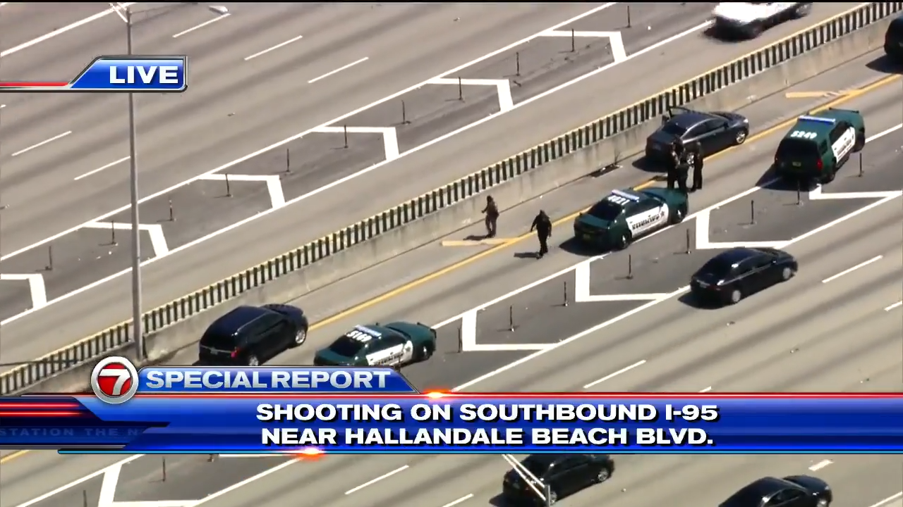 Man transported after being shot on I95 in Hallandale Beach WSVN