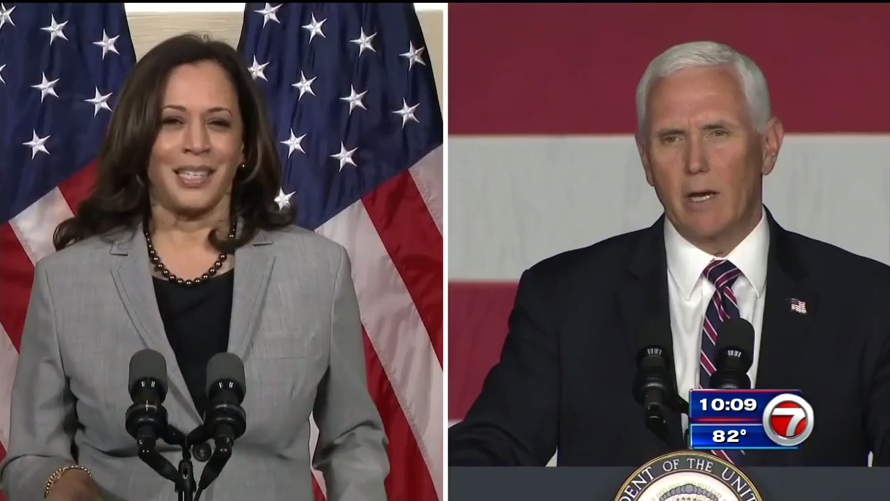 Pence, Harris spar over COVID-19 in vice presidential debate - WSVN ...