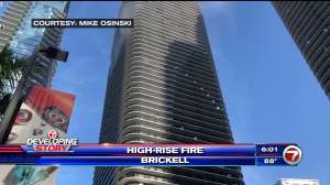 Crews extinguish fire at high-rise in Brickell - WSVN 7News | Miami News, Weather, Sports | Fort Lauderdale