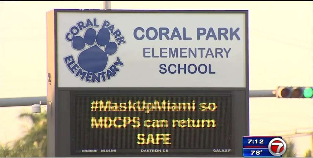 Coral Park Elementary students return to campus after positive COVID-19