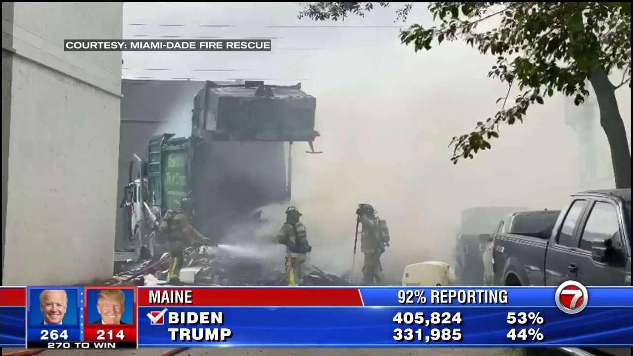Crews extinguish garbage truck fire in SW Miami-Dade - WSVN 7News ...