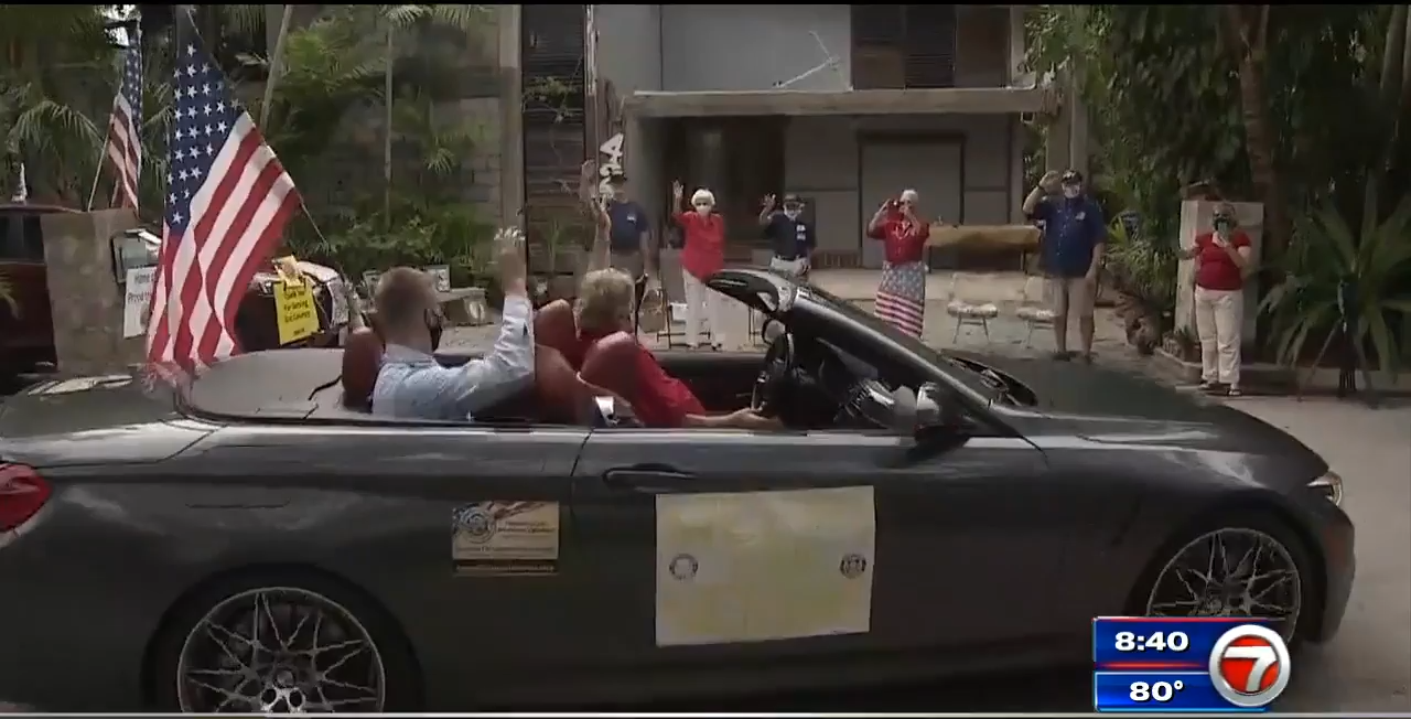 Honor Flight South Florida hosts driveby parade for veterans in Fort