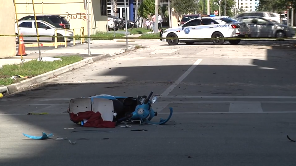 Elderly scooter rider critical following hit-and-run in Miami - WSVN ...