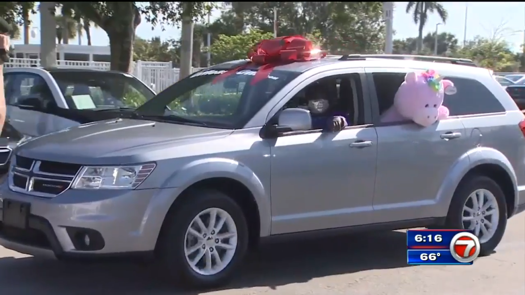 South Florida’s Big Mama receives new car, toys thanks to local car