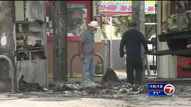 Vehicle catches fire at NW Miami-Dade gas station - WSVN 7News | Miami ...