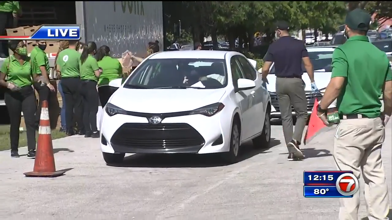 Approximately 1,000 holiday baskets distributed at CAMACOL’s drivethru