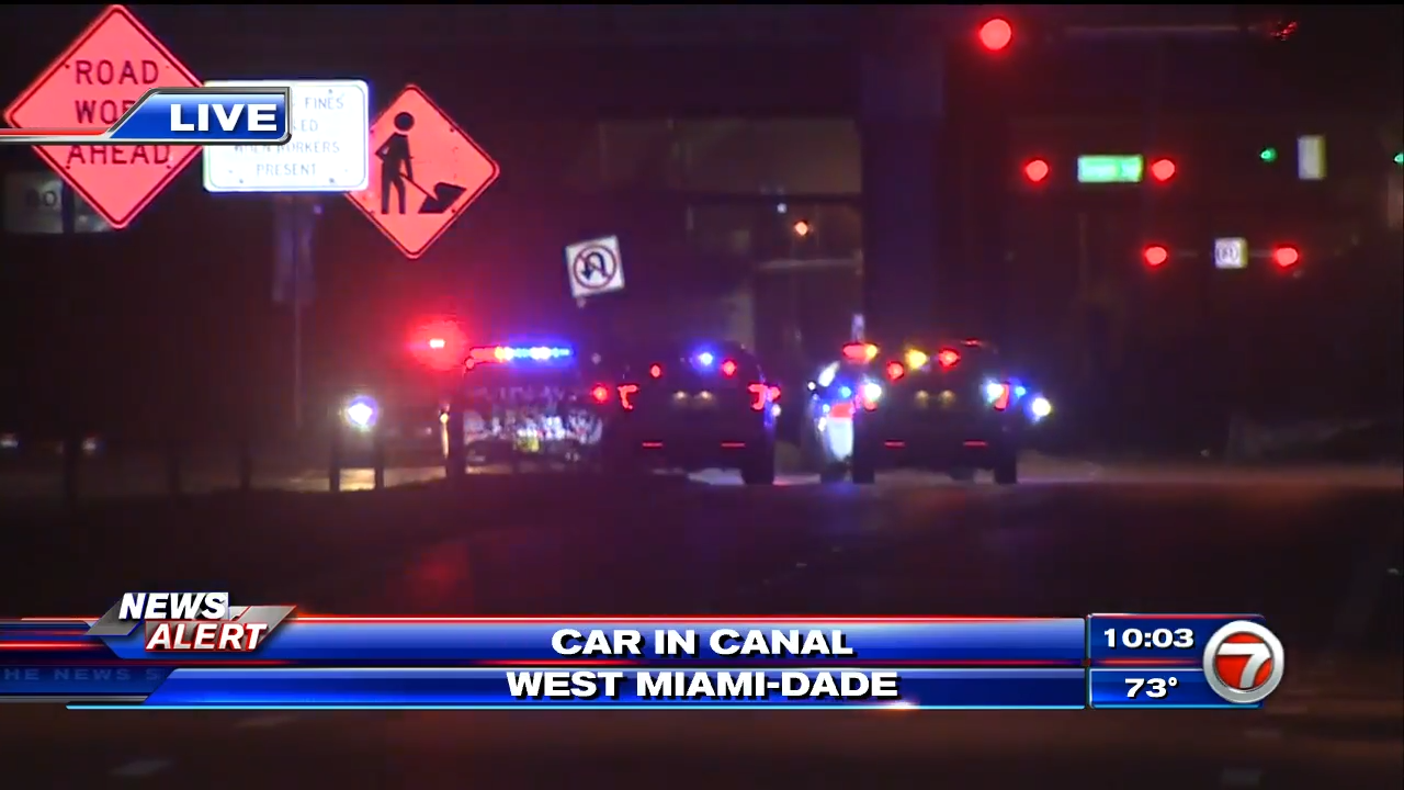 Man dies after truck plunges into West Miami-Dade canal - WSVN 7News ...