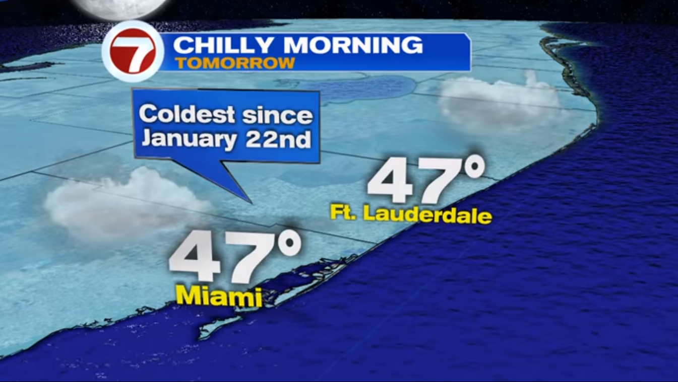 Broward declares 1day cold weather emergency ahead of drop in