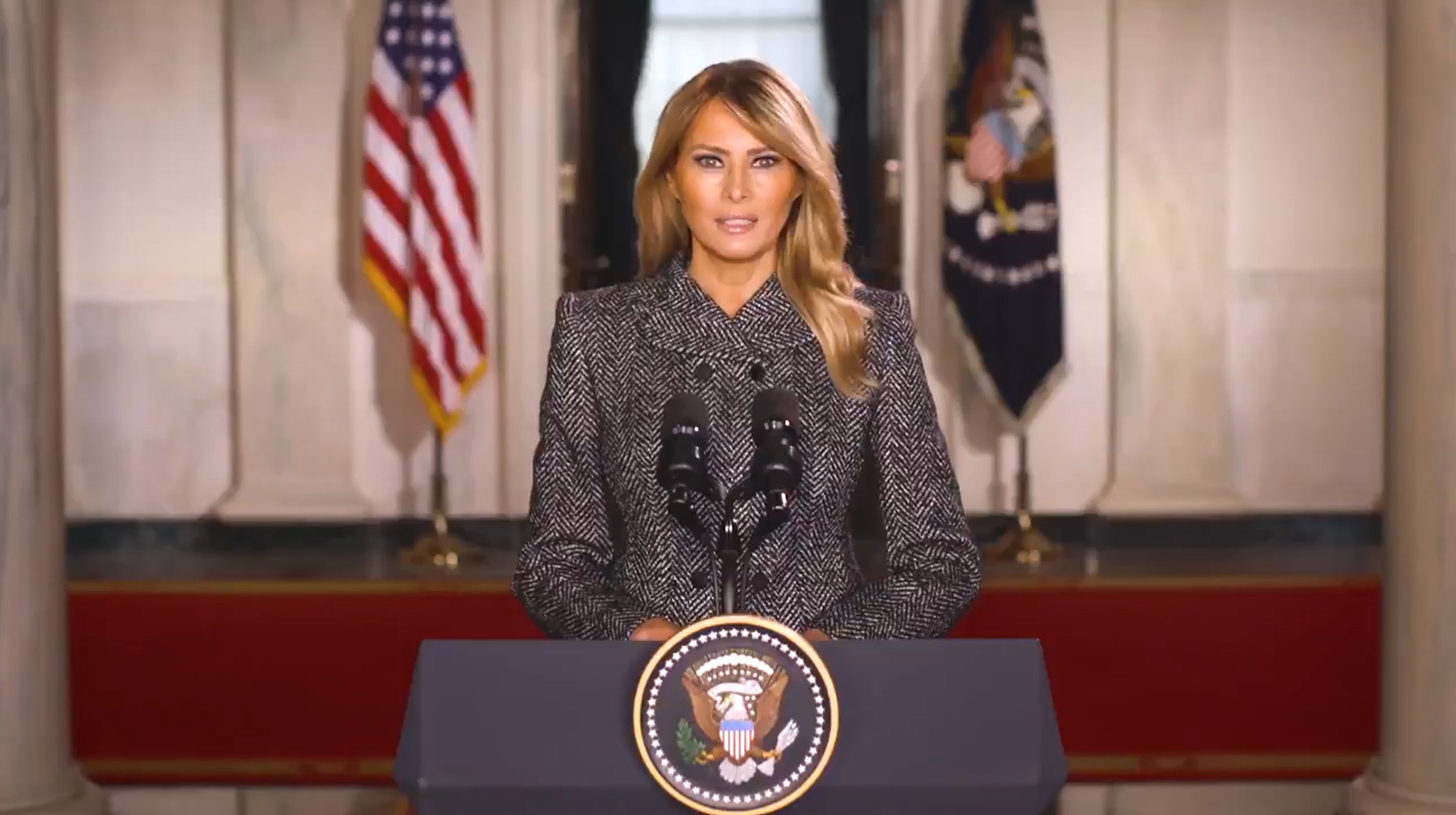 Melania Trump delivers statement at White House denying ties to Epstein and knowledge of his crimes