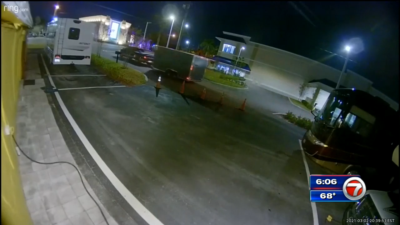 Thieves caught on video taking landscaper’s trailer from Pompano Beach ...