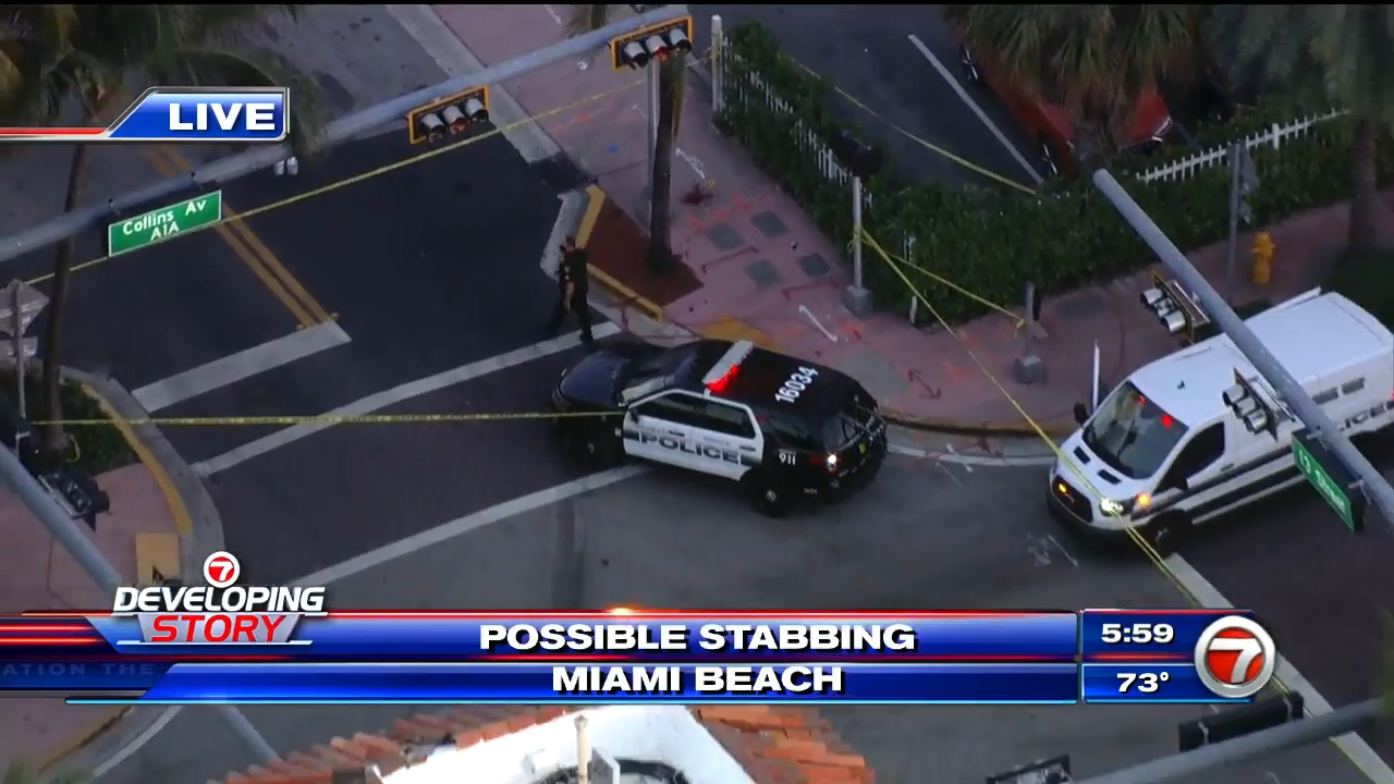 1 in custody as police investigate stabbing in Miami Beach - WSVN 7News ...