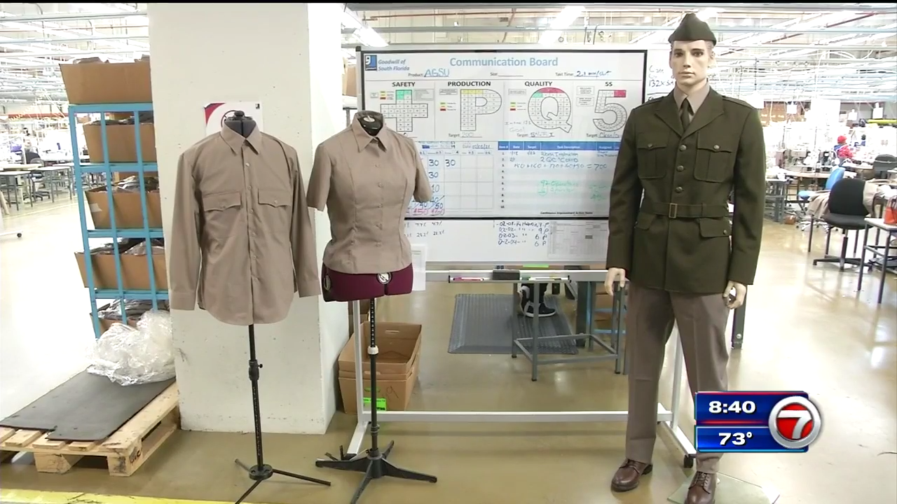 Goodwill South Florida sews up new uniforms for Army soldiers WSVN