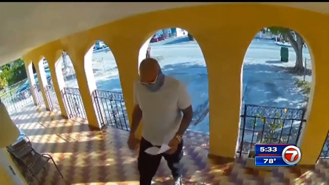 Thief captured on camera stealing packages from Hialeah home - WSVN ...