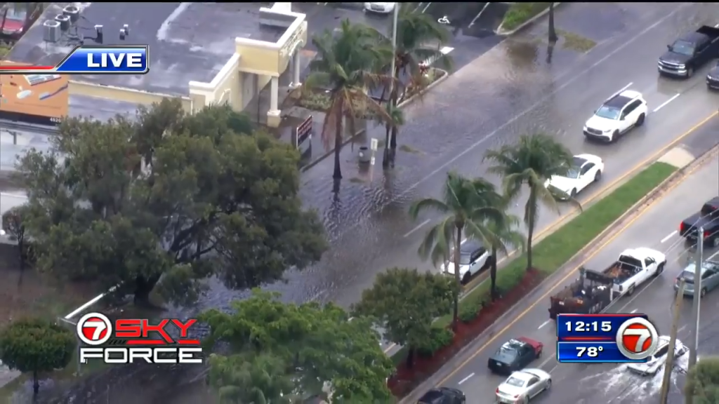 Drivers in Pompano Beach deal with flooded roadways WSVN 7News