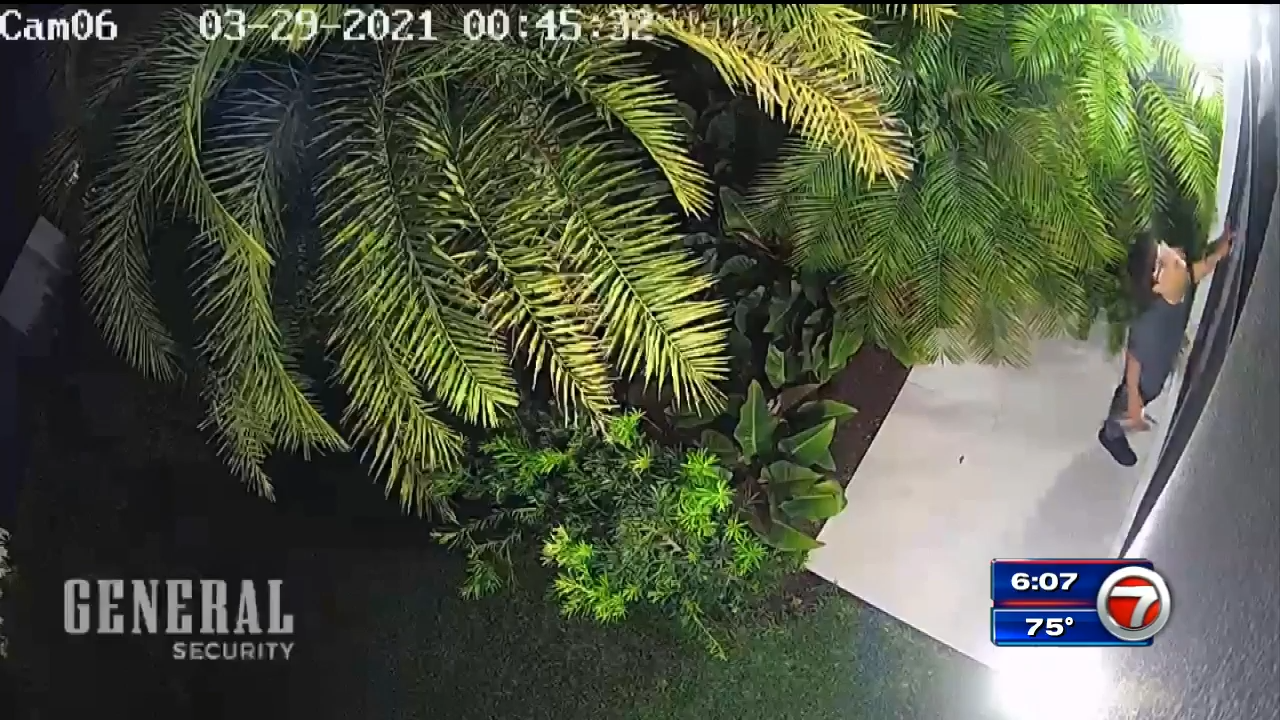 Man captured on camera attempting to break into Weston home - WSVN ...