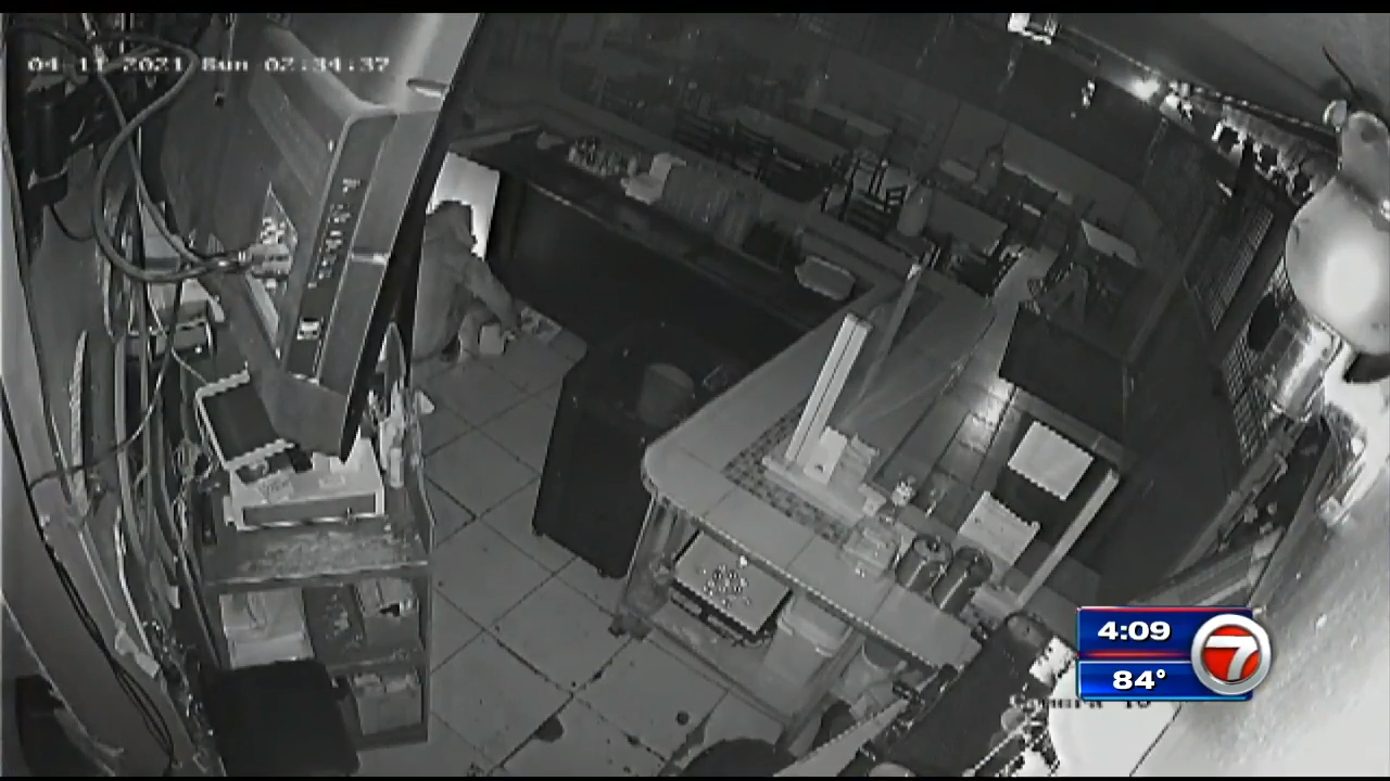 Police search for men caught on camera burglarizing Miami family-owned ...
