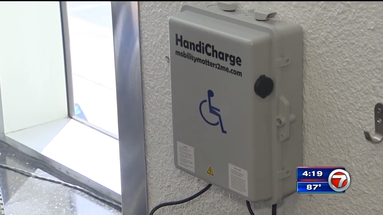 Miami International Airport installs wheelchair charging stations to