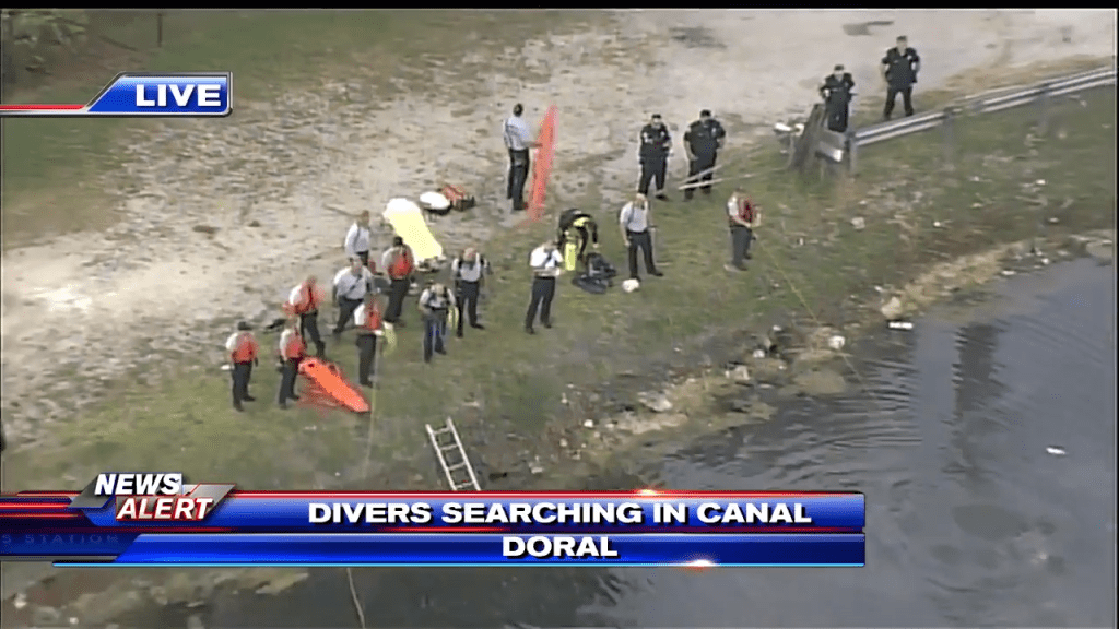 Man dead after being pulled from Doral canal following police pursuit