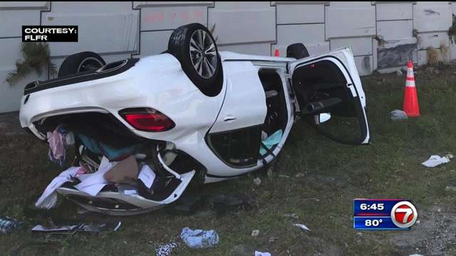 Driver hospitalized after car falls off I-95 ramp for 2nd time in 2 ...