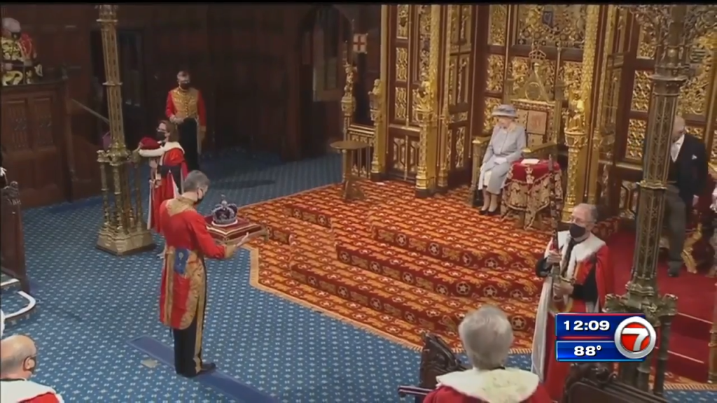 The Queen opens UK Parliament in her first major event since Philip’s