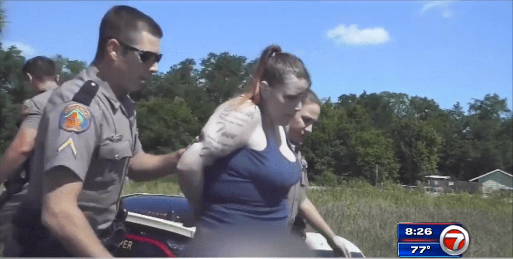 Naked woman leads police n 75 mile car chase after 