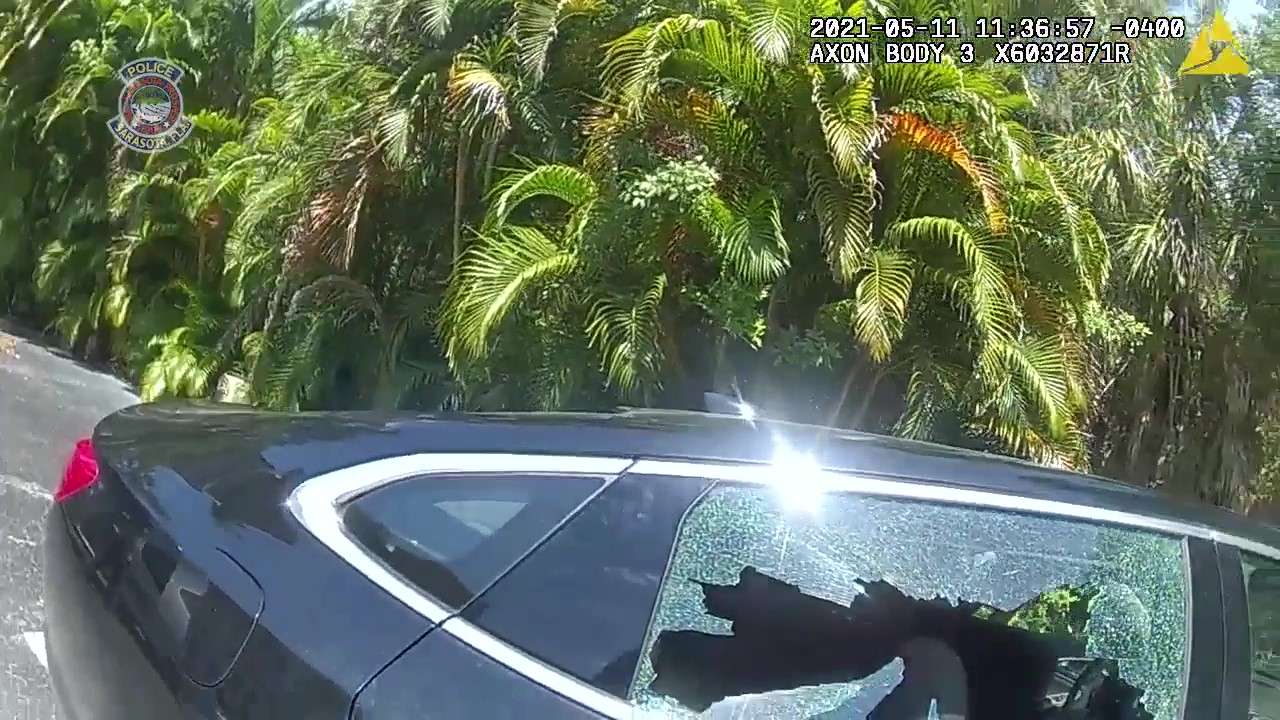 Florida officer shatters window to rescue dog left in hot car - WSVN ...