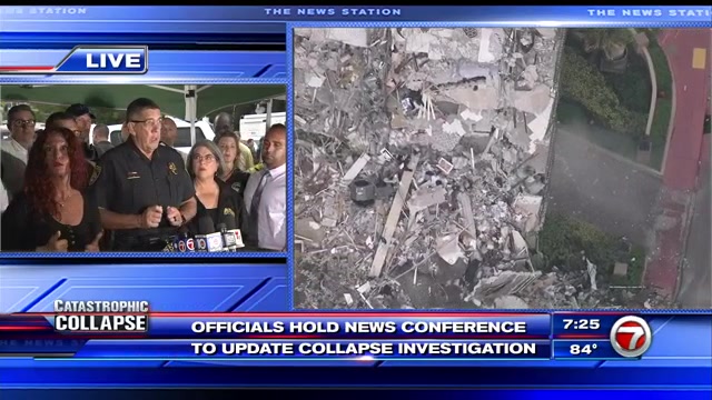 Surfside police chief details road closures near condo collapse site Surfside Police chief details road closures near condo collapse site
