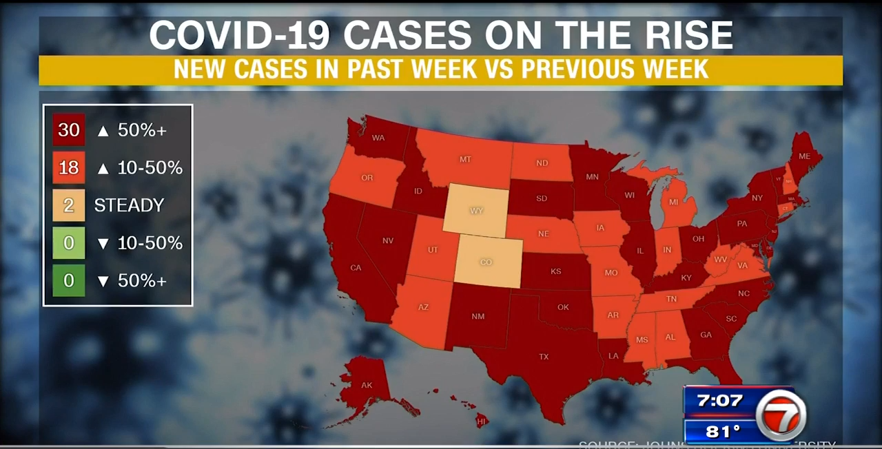 The war over misinformation heats up as Covid case counts rise WSVN
