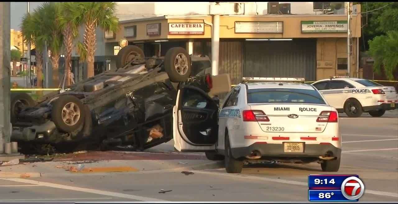 3 transported following officer-involved crash in Miami - WSVN 7News ...