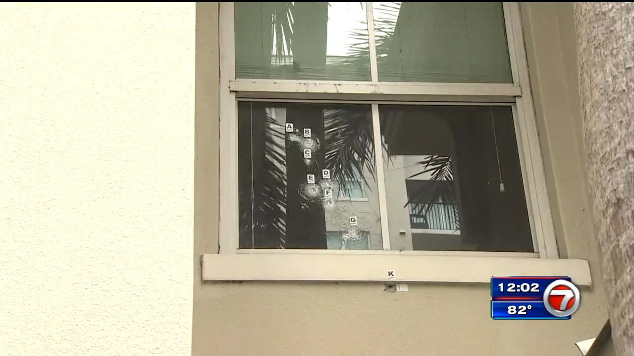 Fort Lauderdale apartment building left riddled with bullets after