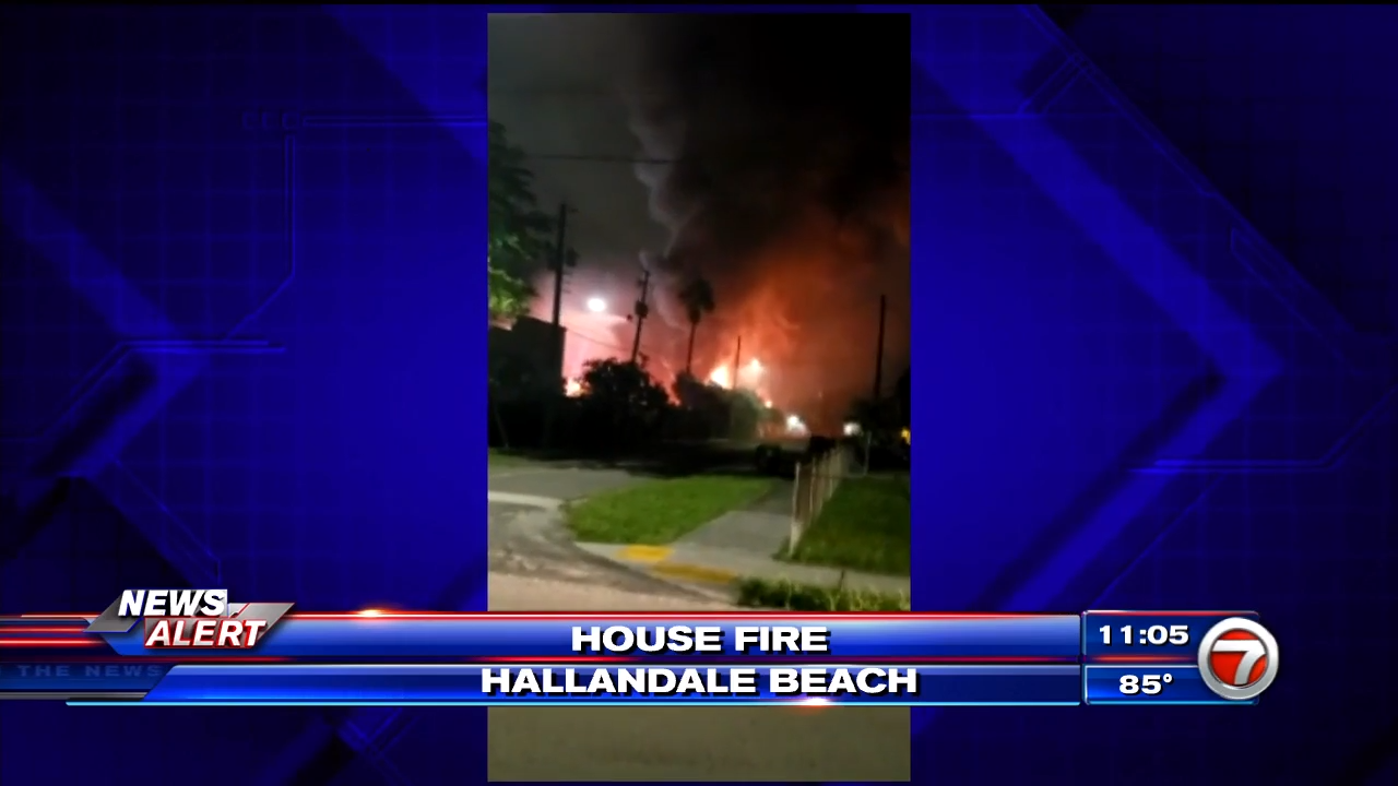 Fire At Hallandale Beach Home Commercial Building Causes Power Outage 
