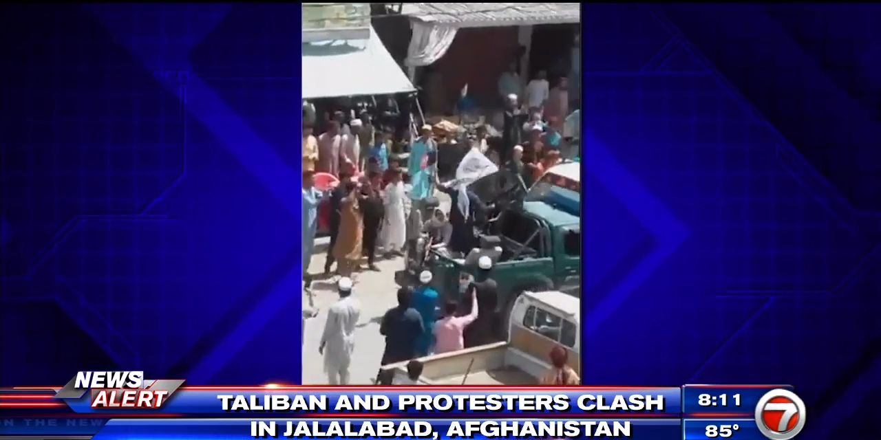 Taliban militants violently disperse rare Afghan protest - WSVN 7News ...