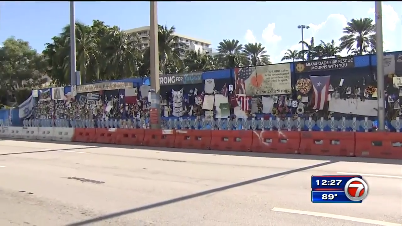 Surfside memorial wall to be taken down, cataloged before finding